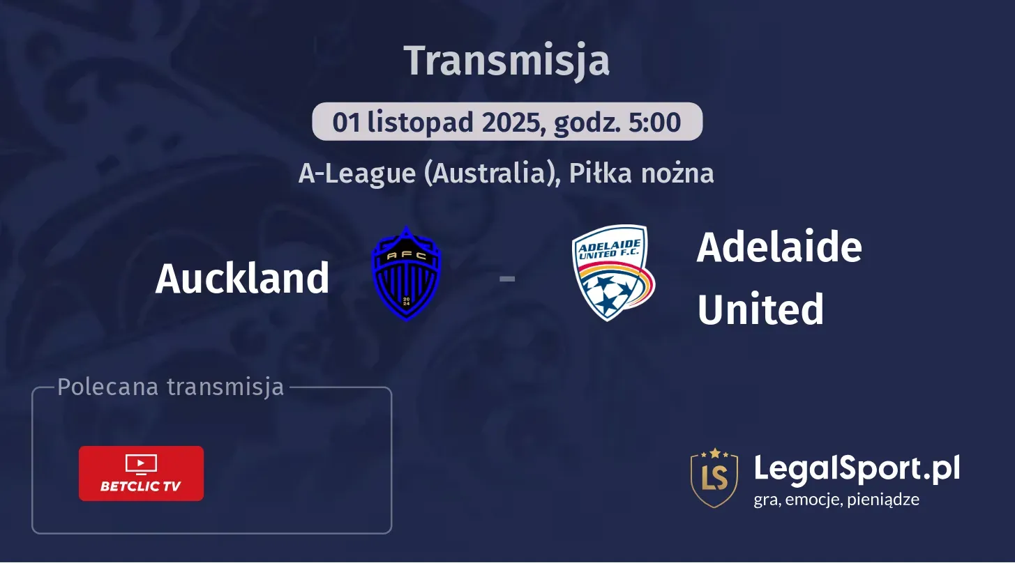 Auckland - Adelaide United gdzie oglądać?