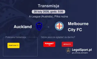 Auckland - Melbourne City FC gdzie oglądać? (28.02)