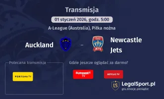 Auckland - Newcastle Jets gdzie oglądać? (01.01)