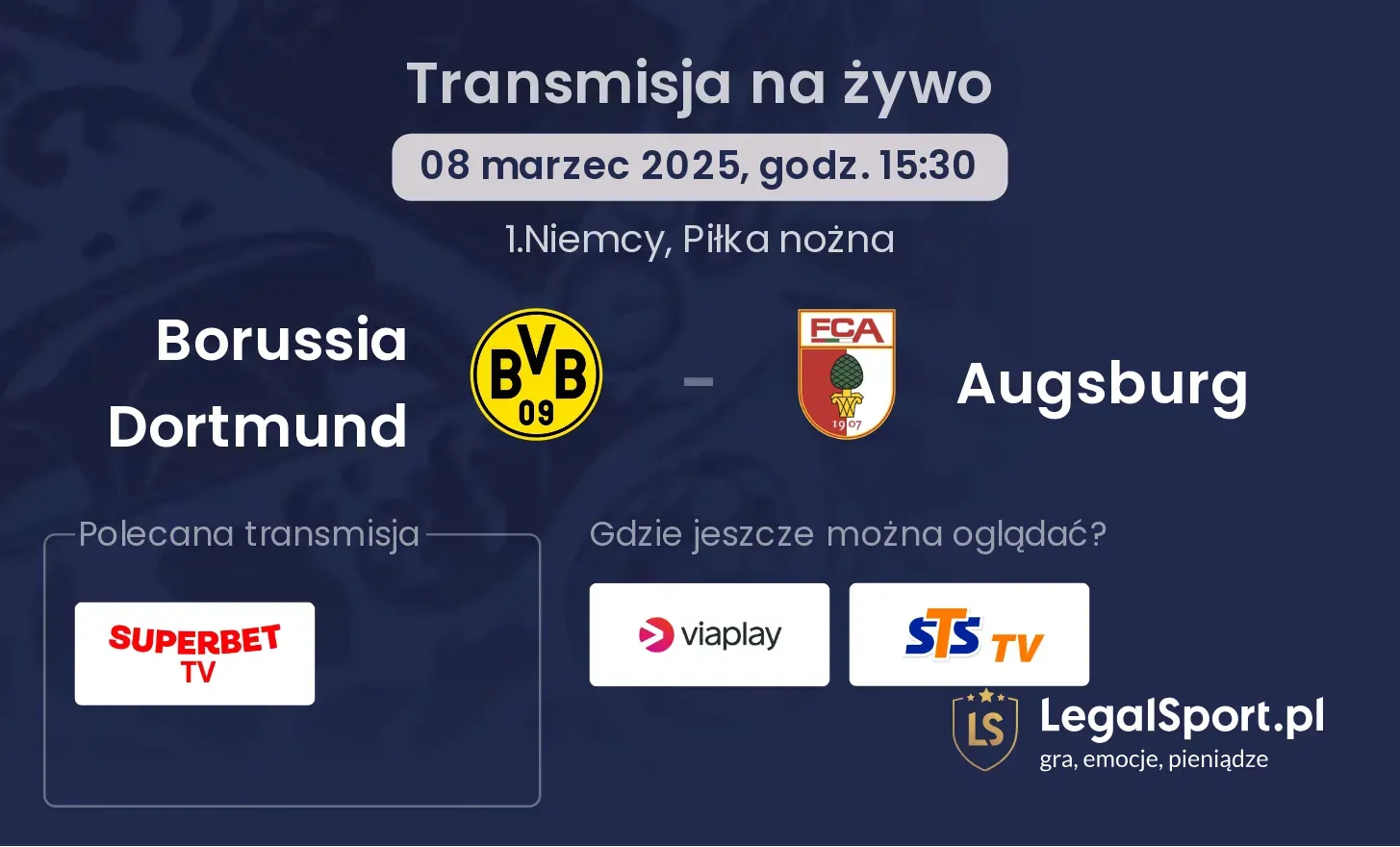 Borussia Dortmund - Augsburg gdzie oglądać?
