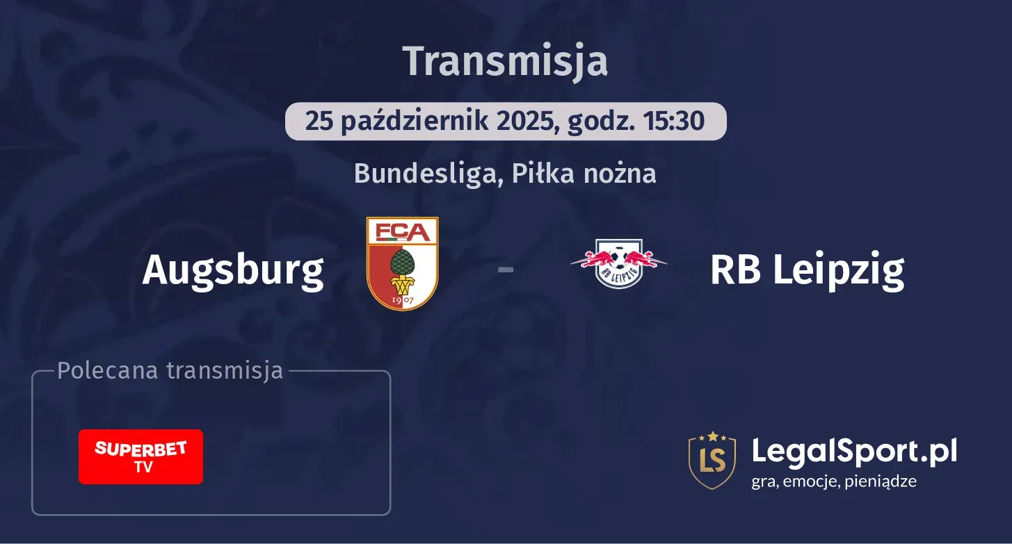 Augsburg - RB Leipzig gdzie oglądać?