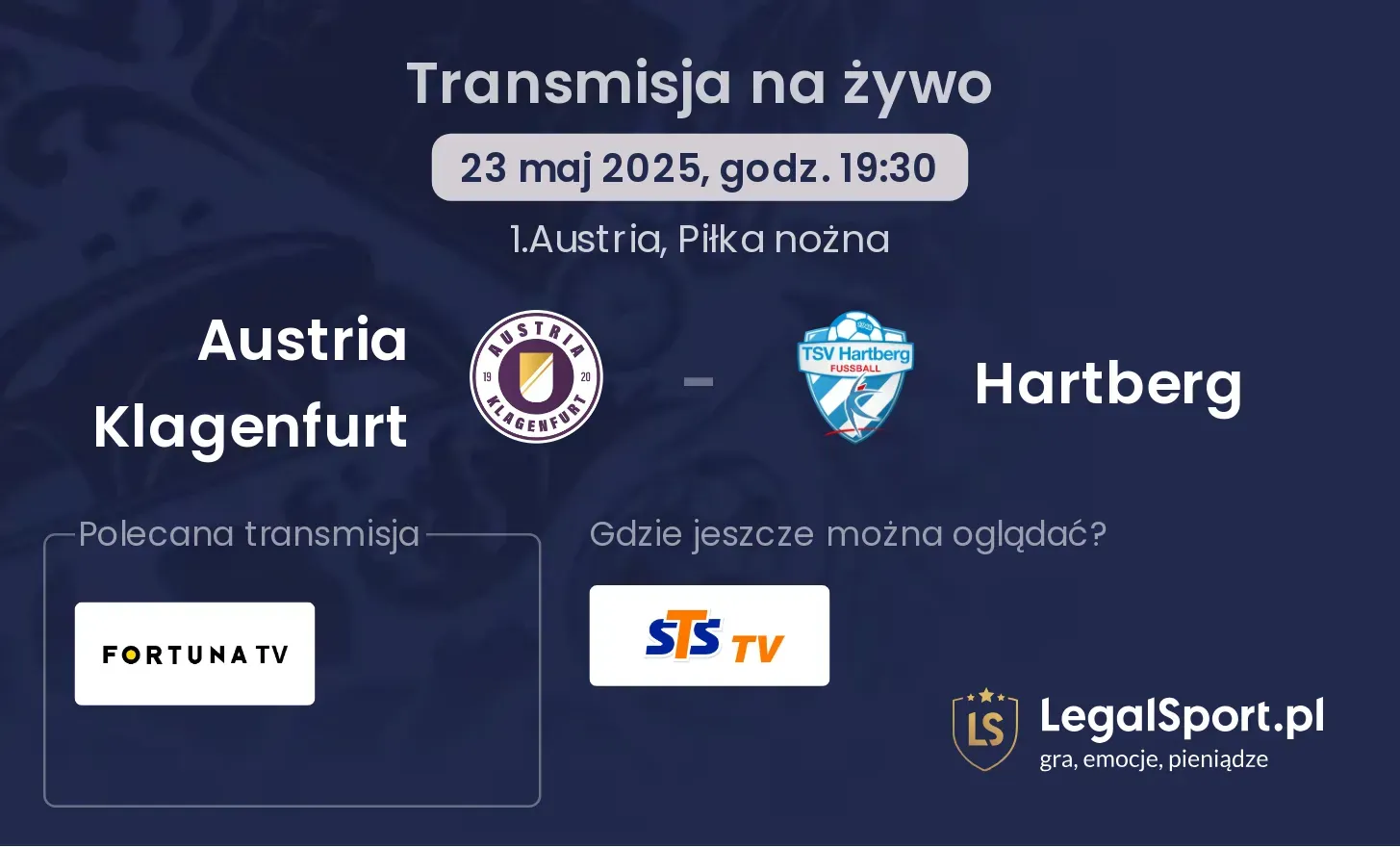 Austria Klagenfurt - Hartberg gdzie oglądać?