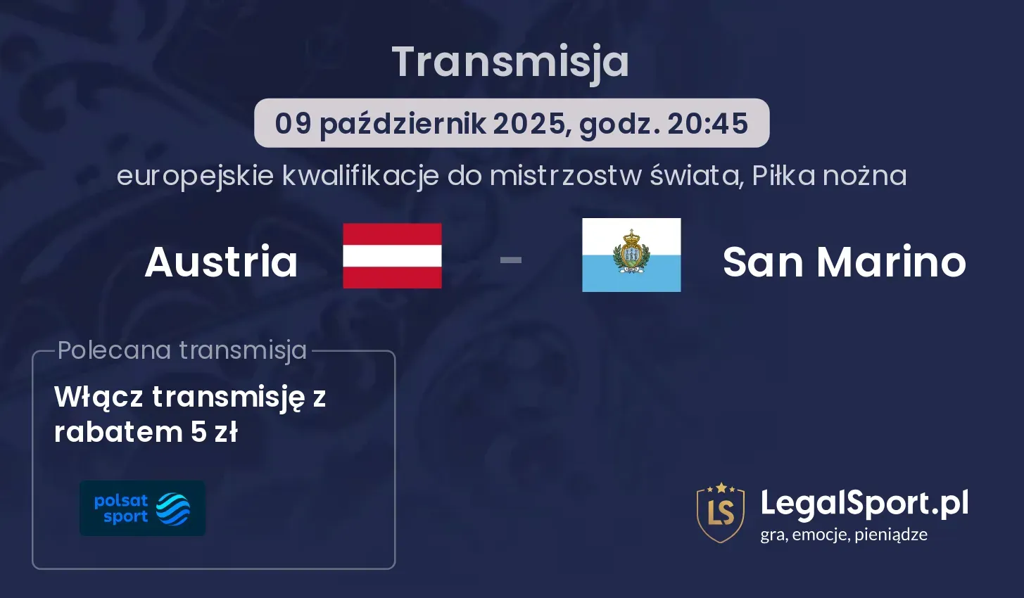 Austria - San Marino gdzie oglądać?