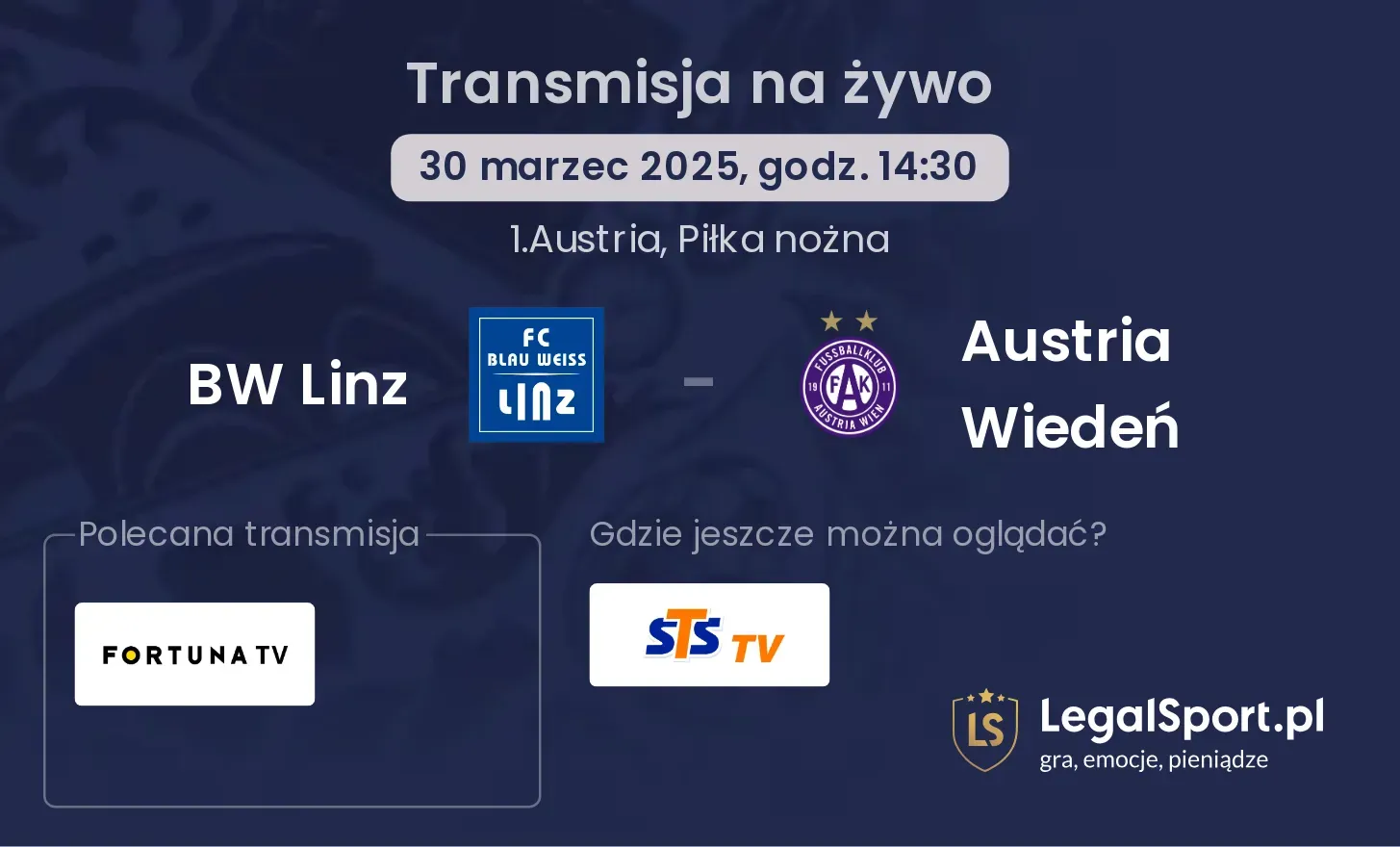 BW Linz - Austria Wiedeń gdzie oglądać?