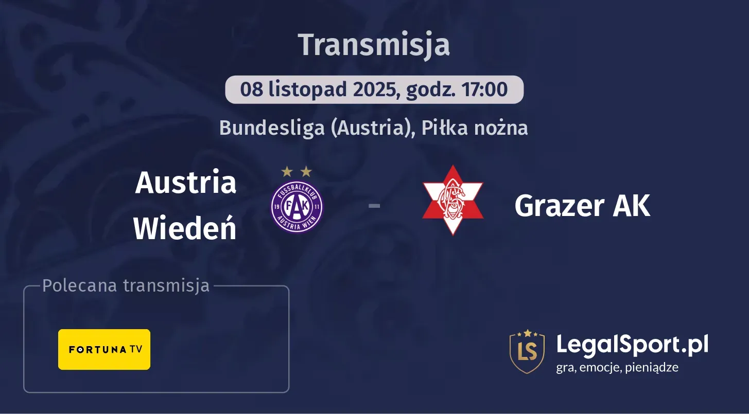 Austria Wiedeń - Grazer AK Transmisje