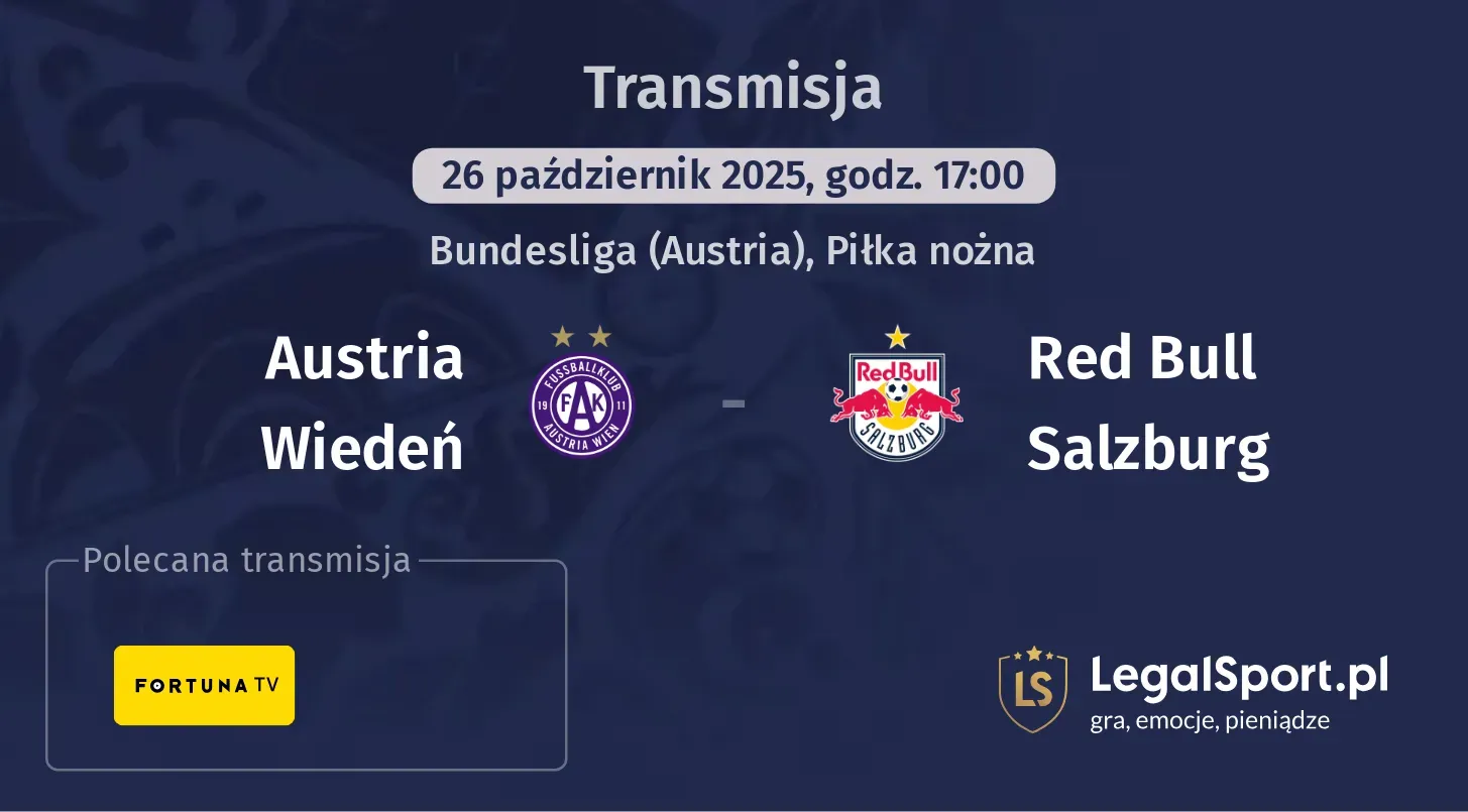 Austria Wiedeń - Red Bull Salzburg gdzie oglądać?