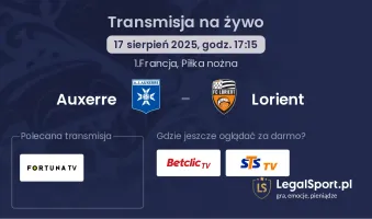 Auxerre - Lorient gdzie oglądać?
