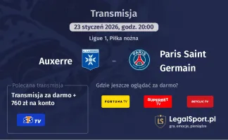 Auxerre - Paris Saint Germain gdzie oglądać? (23.01)