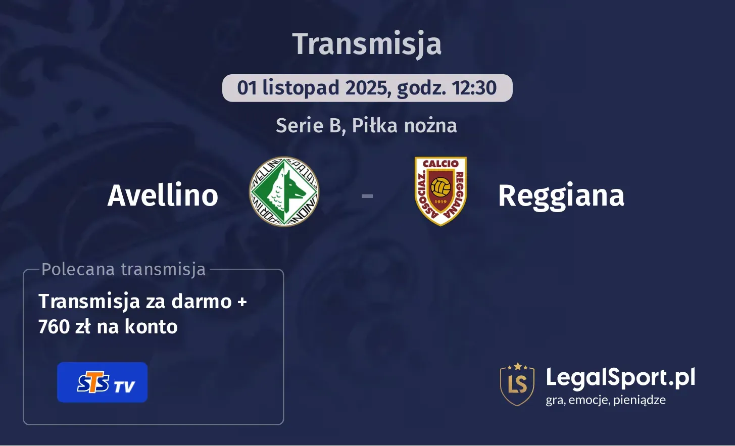 Avellino - Reggiana Transmisje