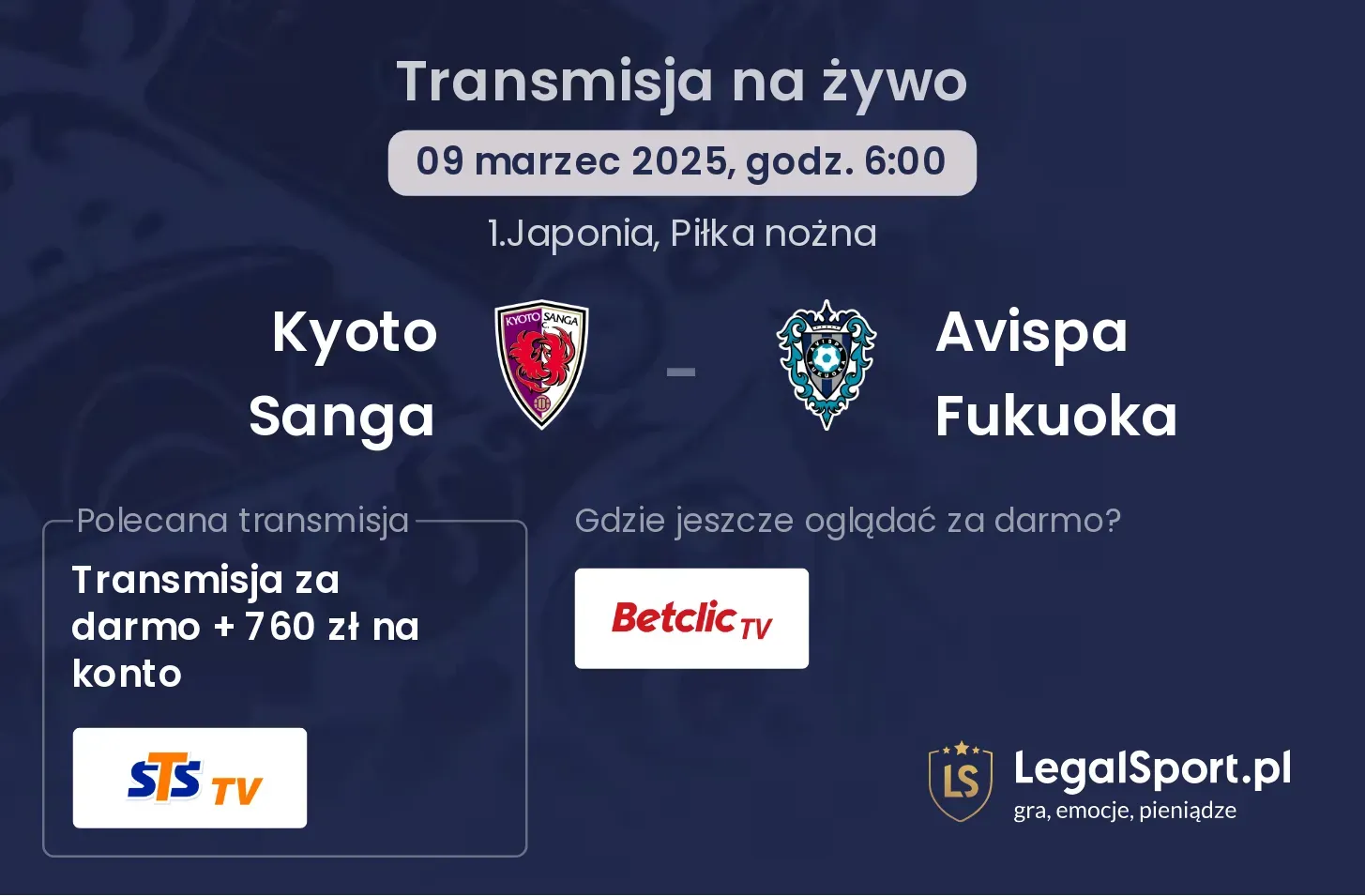 Kyoto Sanga - Avispa Fukuoka gdzie oglądać?