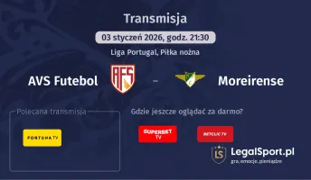 AVS Futebol - Moreirense gdzie oglądać? (03.01)