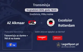 AZ Alkmaar - Excelsior Rotterdam gdzie oglądać? (14.12)