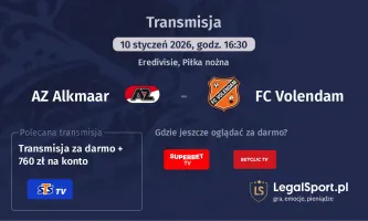 AZ Alkmaar - FC Volendam gdzie oglądać? (10.01)