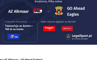 AZ Alkmaar - GO Ahead Eagles gdzie oglądać? (07.12)