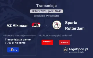 AZ Alkmaar - Sparta Rotterdam gdzie oglądać? (22.02)