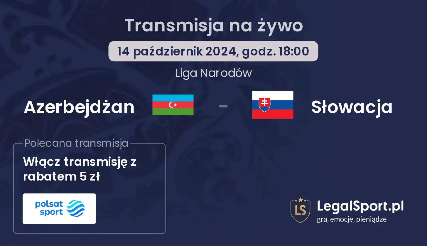 Azerbejdżan - Słowacja gdzie oglądać? 14.10, godz. 18:00