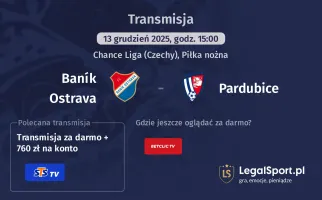 Baník Ostrava - Pardubice gdzie oglądać? (13.12)