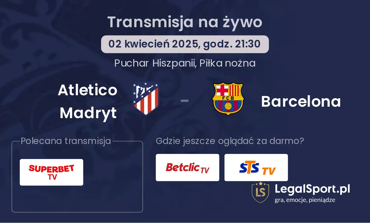 Atletico Madryt - Barcelona gdzie oglądać?