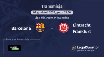 Barcelona - Eintracht Frankfurt gdzie oglądać? (09.12)