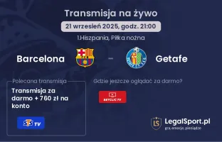 Barcelona - Getafe gdzie oglądać?