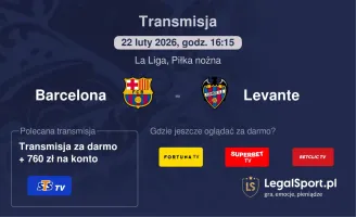 Barcelona - Levante gdzie oglądać? (22.02)