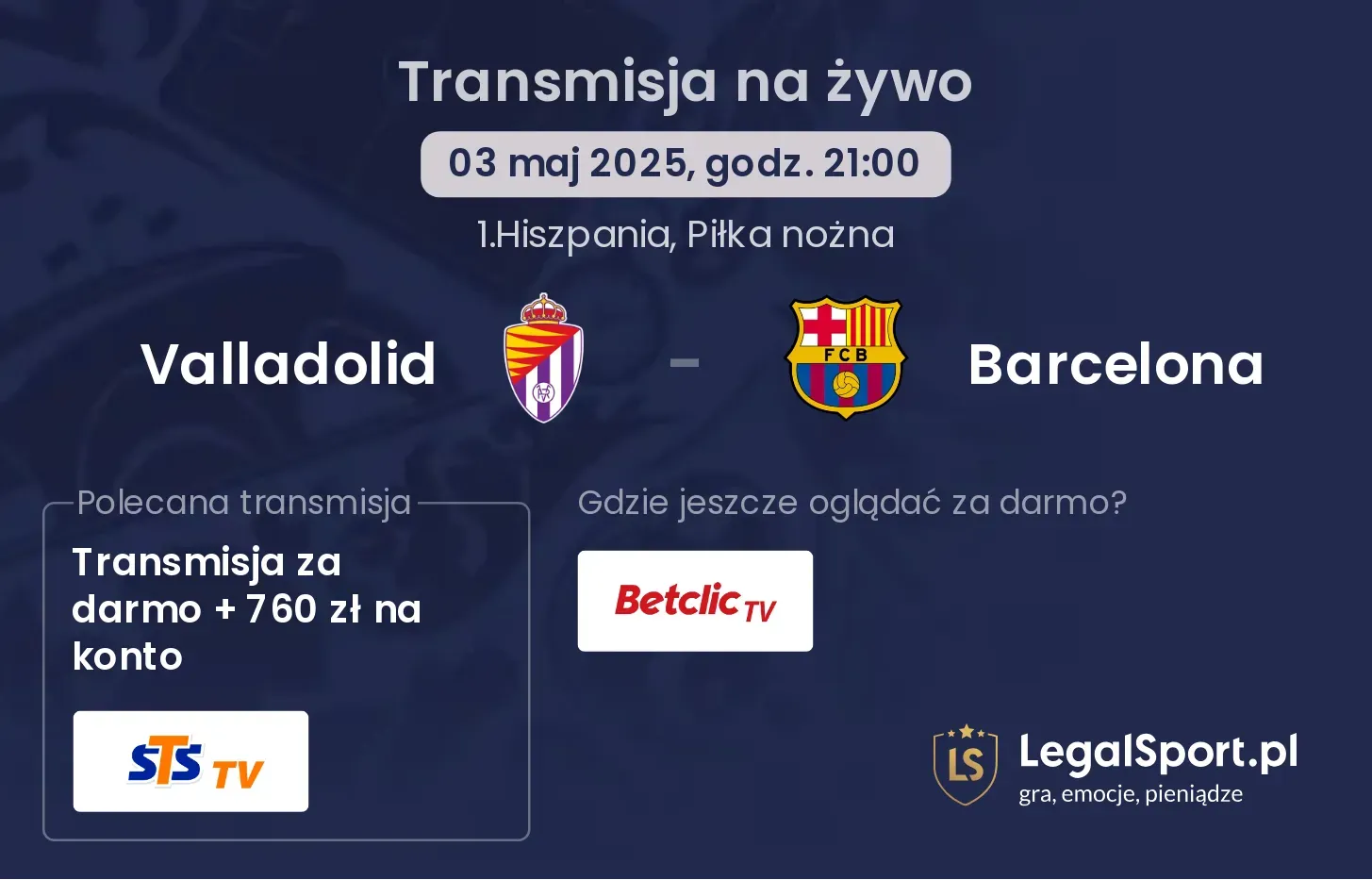 Valladolid - Barcelona gdzie oglądać?