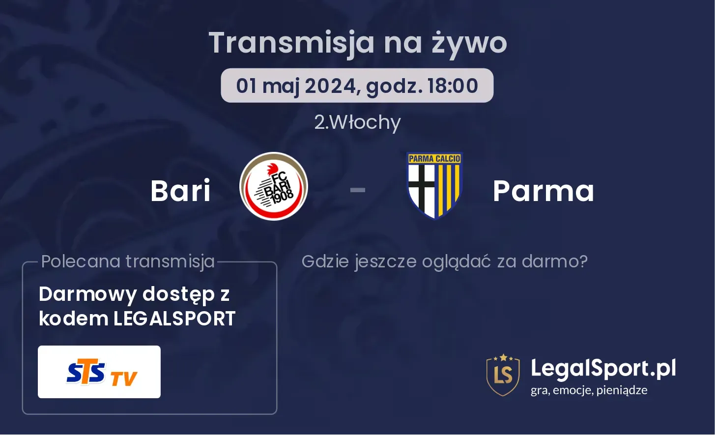 Bari - Parma transmisja na żywo