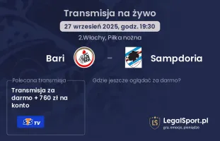 Bari - Sampdoria gdzie oglądać?