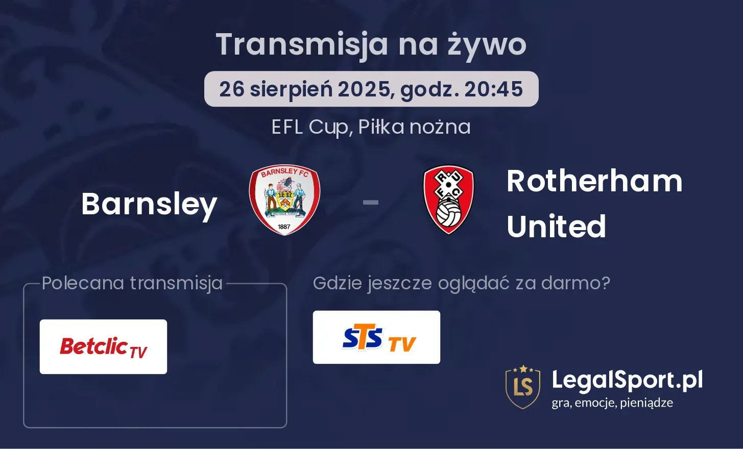 Barnsley - Rotherham United gdzie oglądać?