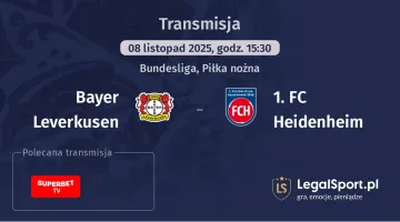Bayer Leverkusen - 1. FC Heidenheim gdzie oglądać? (08.11)