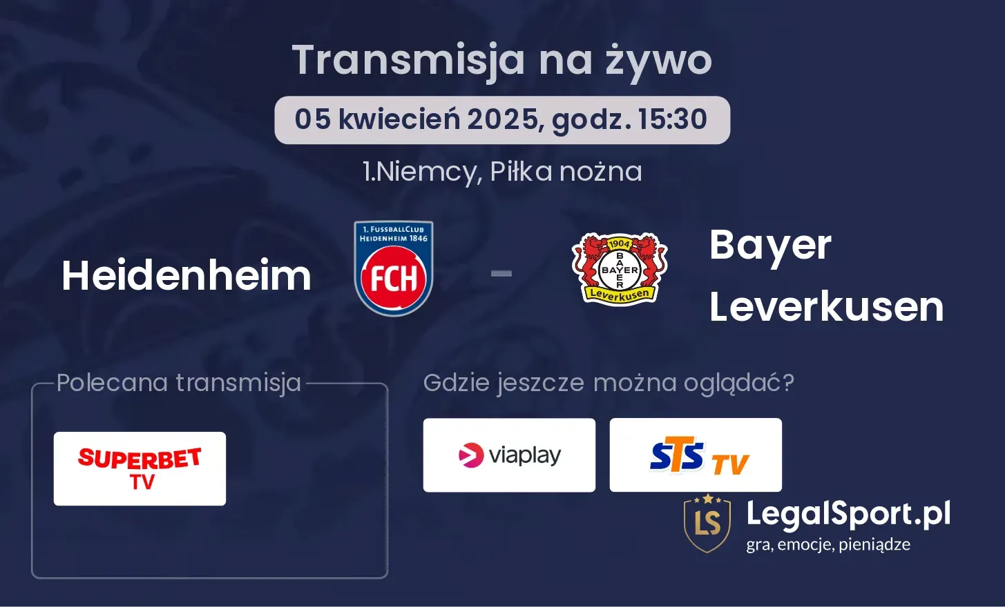 Heidenheim - Bayer Leverkusen gdzie oglądać?