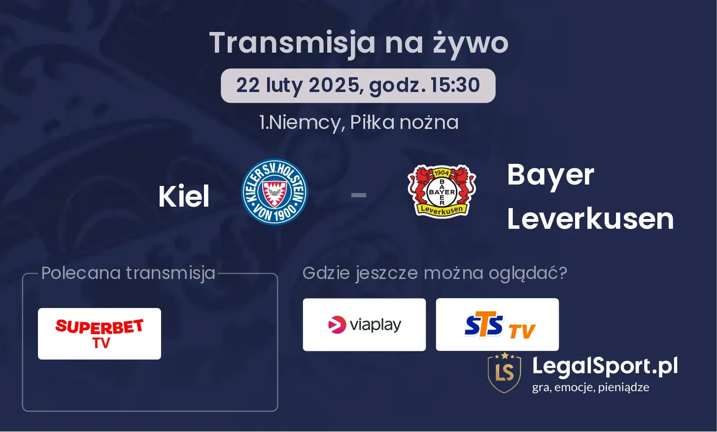 Kiel - Bayer Leverkusen gdzie oglądać?
