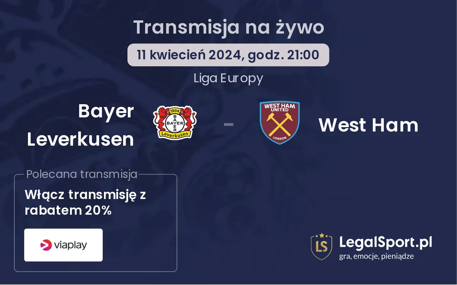 Bayer Leverkusen - West Ham transmisja na żywo