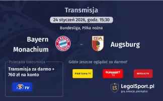 Bayern Monachium - Augsburg gdzie oglądać? (24.01)