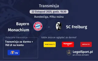Bayern Monachium - SC Freiburg gdzie oglądać? (22.11)