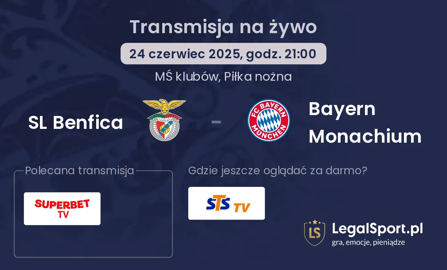 Bayern Monachium - SL Benfica gdzie oglądać? 06.11, godz. 21:00
