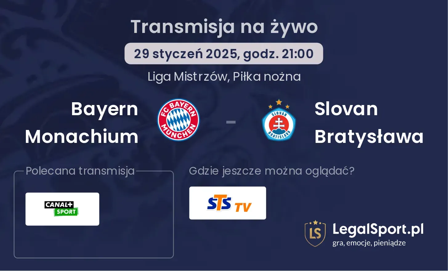 Bayern Monachium - Slovan Bratysława gdzie oglądać?