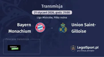 Bayern Monachium - Union Saint-Gilloise gdzie oglądać? (21.01)