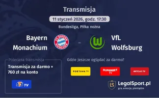 Bayern Monachium - VfL Wolfsburg gdzie oglądać? (11.01)