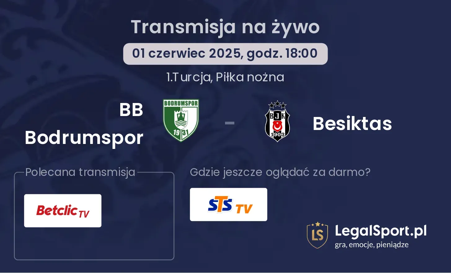 BB Bodrumspor - Besiktas gdzie oglądać transmisję?