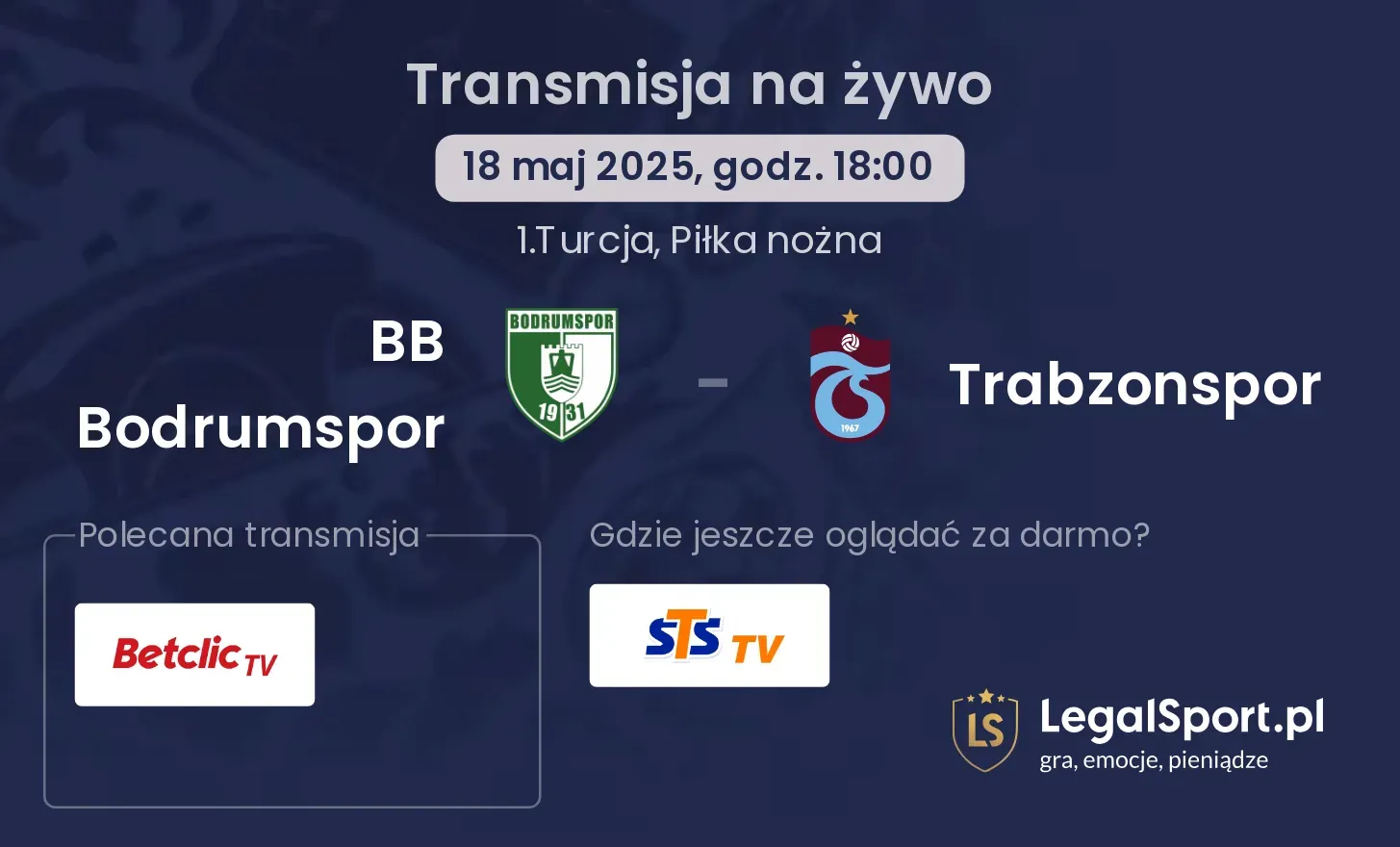BB Bodrumspor - Trabzonspor gdzie oglądać?