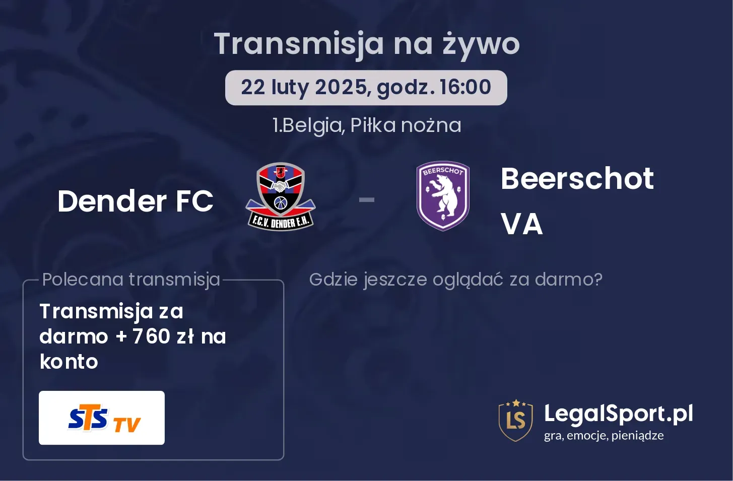 Dender FC - Beerschot VA gdzie oglądać?
