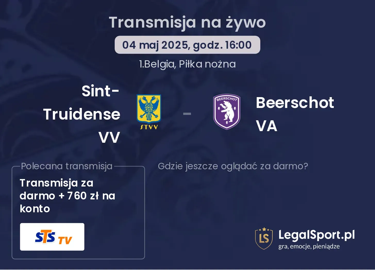 Sint-Truidense VV - Beerschot VA gdzie oglądać transmisję?