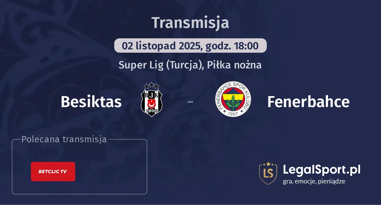 Besiktas - Fenerbahce Transmisje
