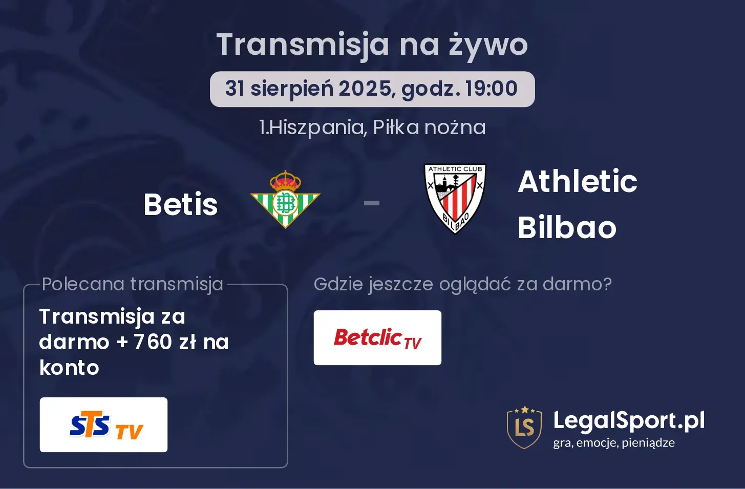 Betis - Athletic Bilbao gdzie oglądać?