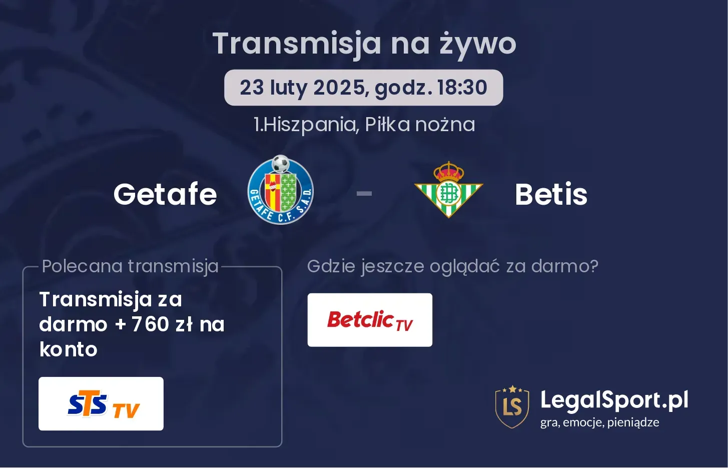 Getafe - Betis gdzie oglądać?