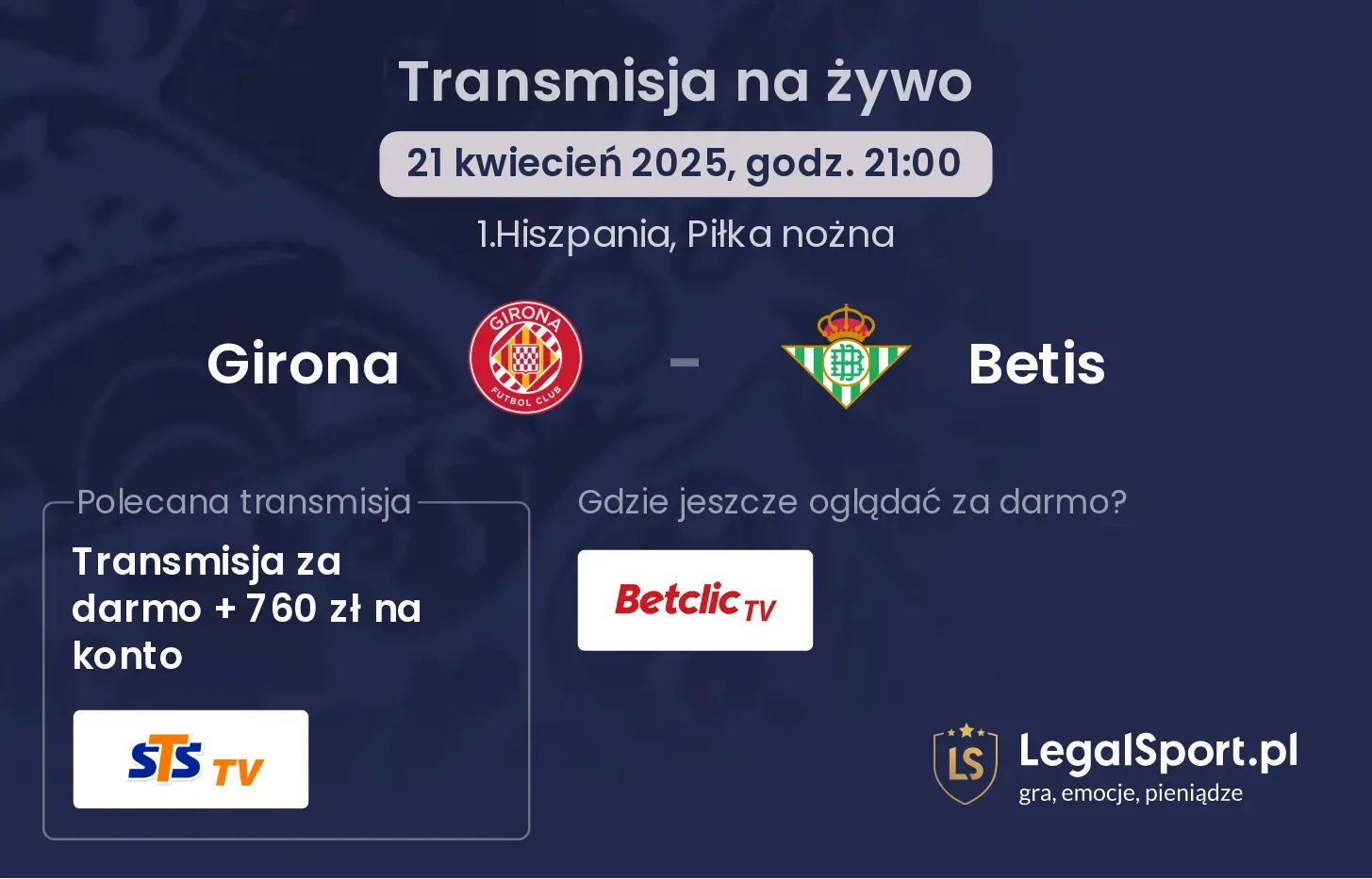 Girona - Betis gdzie oglądać?