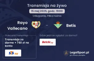 Rayo Vallecano - Betis gdzie oglądać transmisję?