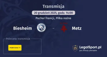 Biesheim - Metz gdzie oglądać? (20.12)