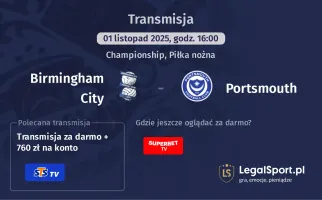Birmingham City - Portsmouth gdzie oglądać?